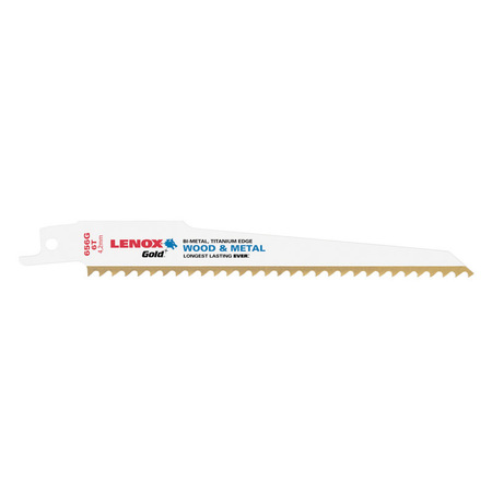LENOX RECIP BLD 6"" 6T GOLD 5PK 21060-656G